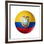 Soccer Football Ball with Ecuador Flag-daboost-Framed Premium Giclee Print