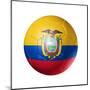 Soccer Football Ball with Ecuador Flag-daboost-Mounted Art Print
