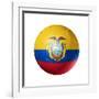 Soccer Football Ball with Ecuador Flag-daboost-Framed Art Print