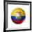 Soccer Football Ball with Ecuador Flag-daboost-Framed Art Print