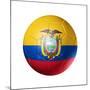 Soccer Football Ball with Ecuador Flag-daboost-Mounted Art Print