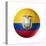 Soccer Football Ball with Ecuador Flag-daboost-Stretched Canvas