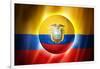 Soccer Football Ball with Ecuador Flag-daboost-Framed Art Print