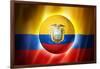 Soccer Football Ball with Ecuador Flag-daboost-Framed Art Print