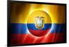 Soccer Football Ball with Ecuador Flag-daboost-Framed Art Print