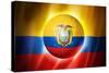 Soccer Football Ball with Ecuador Flag-daboost-Stretched Canvas