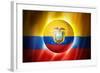 Soccer Football Ball with Ecuador Flag-daboost-Framed Art Print