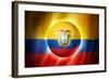 Soccer Football Ball with Ecuador Flag-daboost-Framed Art Print