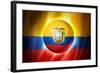 Soccer Football Ball with Ecuador Flag-daboost-Framed Art Print