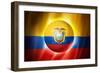 Soccer Football Ball with Ecuador Flag-daboost-Framed Premium Giclee Print