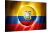 Soccer Football Ball with Ecuador Flag-daboost-Stretched Canvas