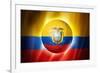 Soccer Football Ball with Ecuador Flag-daboost-Framed Art Print