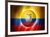 Soccer Football Ball with Ecuador Flag-daboost-Framed Art Print