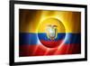 Soccer Football Ball with Ecuador Flag-daboost-Framed Art Print