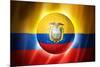 Soccer Football Ball with Ecuador Flag-daboost-Mounted Art Print