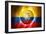 Soccer Football Ball with Ecuador Flag-daboost-Framed Art Print