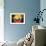 Soccer Football Ball with Ecuador Flag-daboost-Framed Art Print displayed on a wall