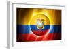 Soccer Football Ball with Ecuador Flag-daboost-Framed Art Print