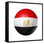 Soccer Football Ball With Egypt Flag-daboost-Framed Stretched Canvas