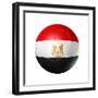 Soccer Football Ball With Egypt Flag-daboost-Framed Premium Giclee Print