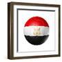 Soccer Football Ball With Egypt Flag-daboost-Framed Art Print