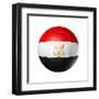 Soccer Football Ball With Egypt Flag-daboost-Framed Art Print