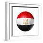 Soccer Football Ball With Egypt Flag-daboost-Framed Art Print