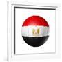 Soccer Football Ball With Egypt Flag-daboost-Framed Art Print