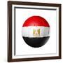 Soccer Football Ball With Egypt Flag-daboost-Framed Art Print