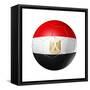 Soccer Football Ball With Egypt Flag-daboost-Framed Stretched Canvas