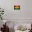 Soccer Football Ball with Ghana Flag-daboost-Mounted Art Print displayed on a wall