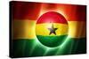 Soccer Football Ball with Ghana Flag-daboost-Stretched Canvas