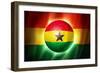 Soccer Football Ball with Ghana Flag-daboost-Framed Premium Giclee Print
