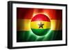 Soccer Football Ball with Ghana Flag-daboost-Framed Premium Giclee Print