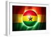 Soccer Football Ball with Ghana Flag-daboost-Framed Premium Giclee Print