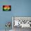 Soccer Football Ball with Ghana Flag-daboost-Stretched Canvas displayed on a wall