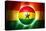 Soccer Football Ball with Ghana Flag-daboost-Stretched Canvas