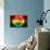 Soccer Football Ball with Ghana Flag-daboost-Art Print displayed on a wall