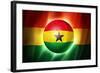 Soccer Football Ball with Ghana Flag-daboost-Framed Art Print