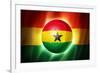 Soccer Football Ball with Ghana Flag-daboost-Framed Art Print