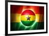 Soccer Football Ball with Ghana Flag-daboost-Framed Art Print