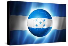 Soccer Football Ball with Honduras Flag-daboost-Stretched Canvas