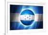 Soccer Football Ball with Honduras Flag-daboost-Framed Art Print