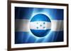 Soccer Football Ball with Honduras Flag-daboost-Framed Art Print