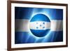 Soccer Football Ball with Honduras Flag-daboost-Framed Art Print