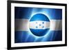 Soccer Football Ball with Honduras Flag-daboost-Framed Art Print