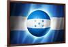 Soccer Football Ball with Honduras Flag-daboost-Framed Art Print