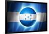 Soccer Football Ball with Honduras Flag-daboost-Framed Art Print