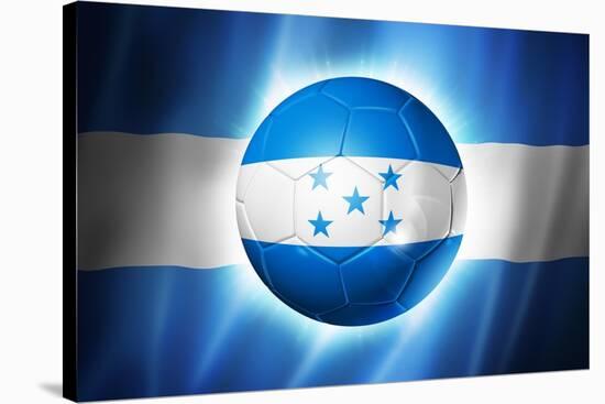 Soccer Football Ball with Honduras Flag-daboost-Stretched Canvas