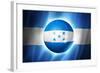 Soccer Football Ball with Honduras Flag-daboost-Framed Art Print